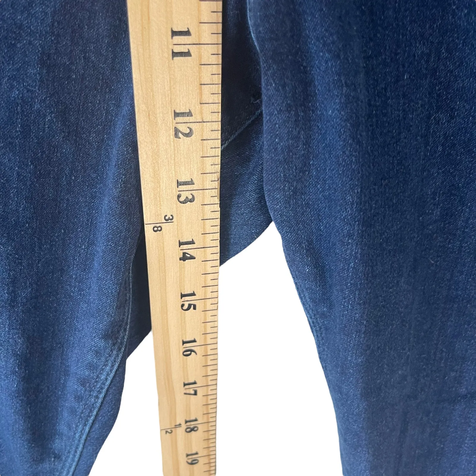 ASOS Denim Women's Plus Size 34/28 High Rise‎ Dark Wash Cropped Jeans - Image 9