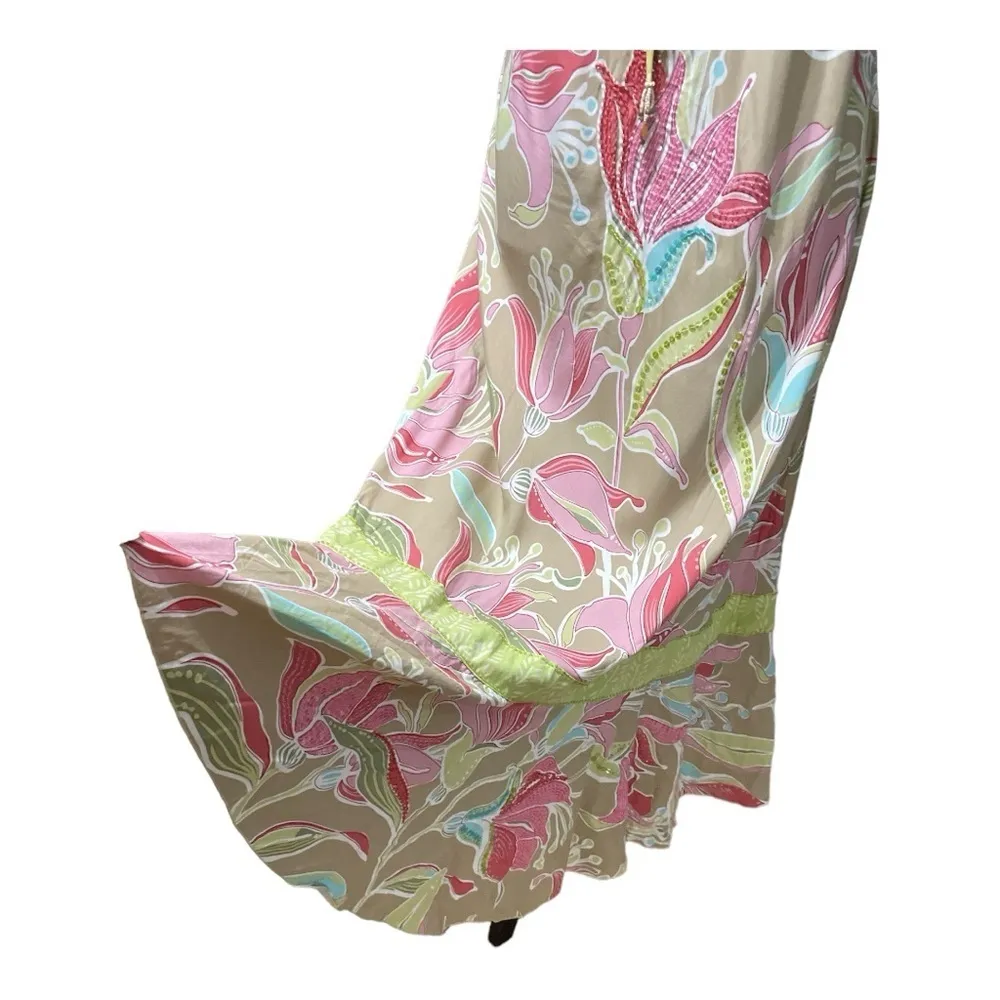 Ku De Ta Floral Sundress with Beaded Sequins size L Pink Size L - Image 8