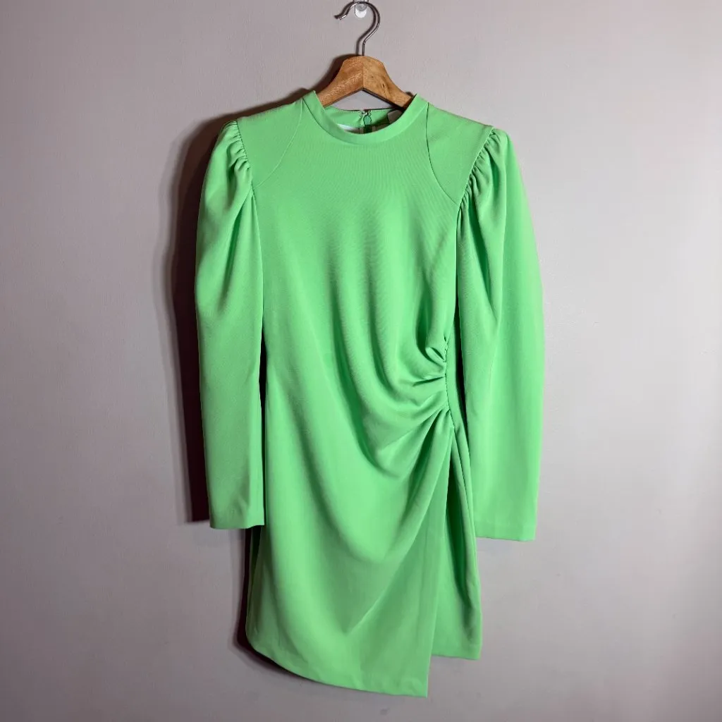 A.L.C. Cady Jane Long Sleeve Asymmetrical Mini Dress Womens 0 Green Cocktail NWT - Image 5