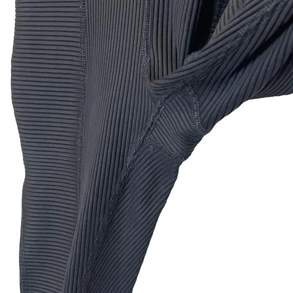 Years Of Ours Ribbed Leggings Women’s Size Small Black High Waist Knit Stretch - Image 9