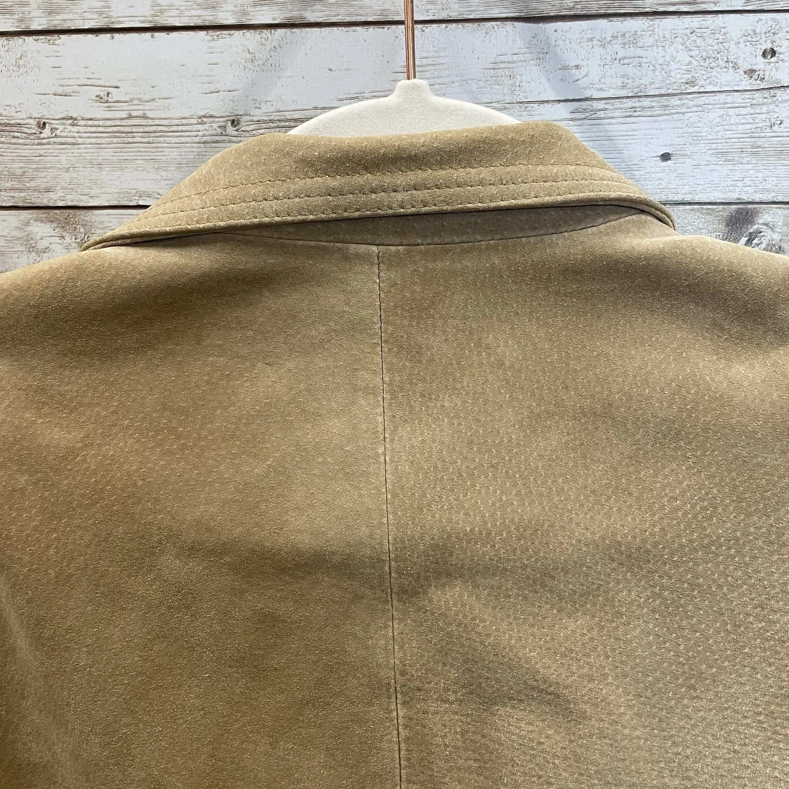 NWT Bagatelle Womens 14‎ Jacket Tan Gold Leather Button Up Lined Pockets NEW - Image 10