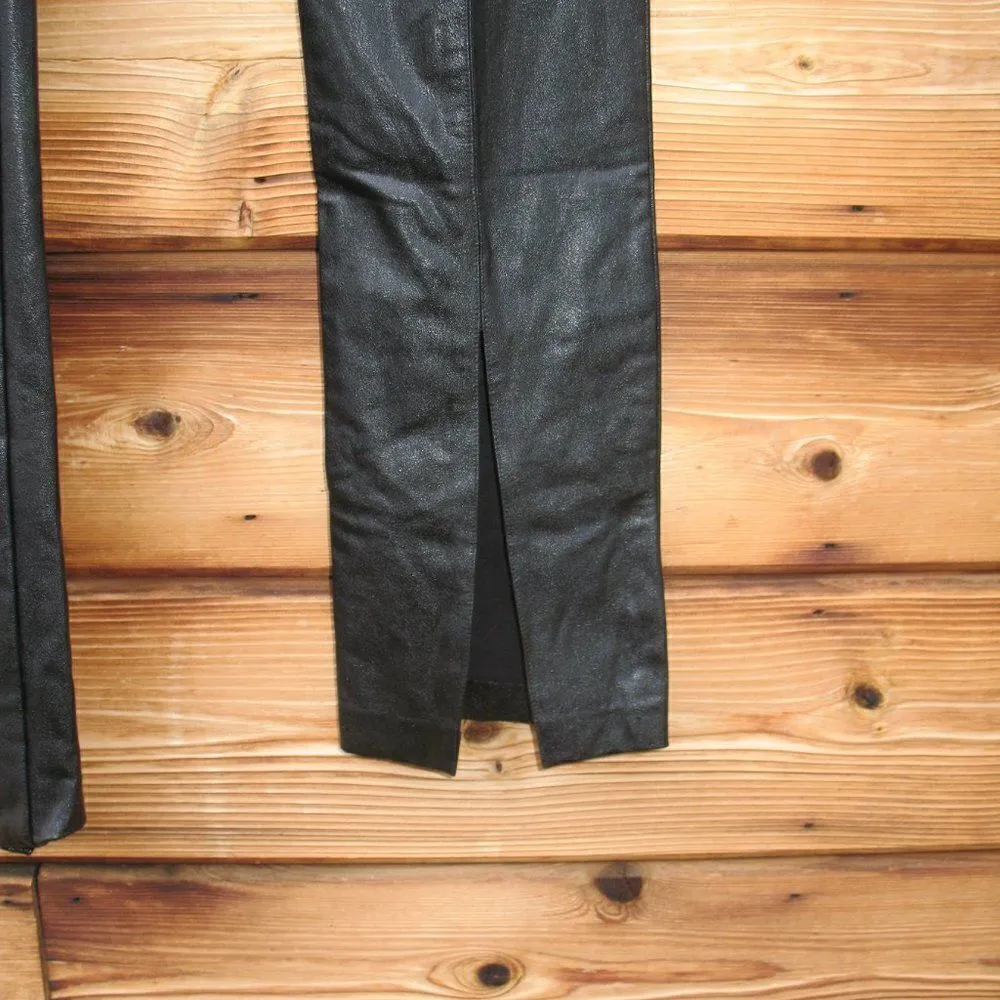 Amanda Uprichard Revolve Tavira Faux Leather Split Hem Pants Long Tall - Image 7