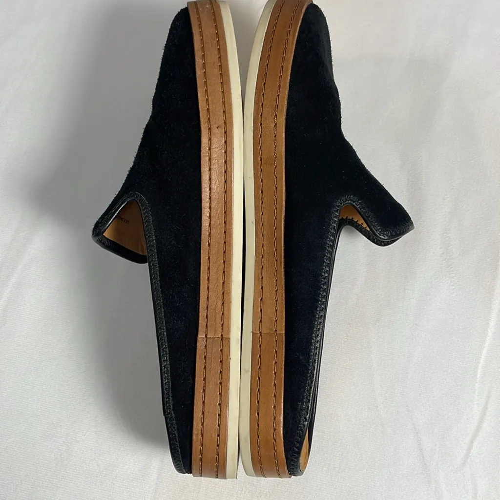 Vince Canella Black Suede Leather Mules‎ Clogs 1” Platform Comfort Size 9.5M - Image 4