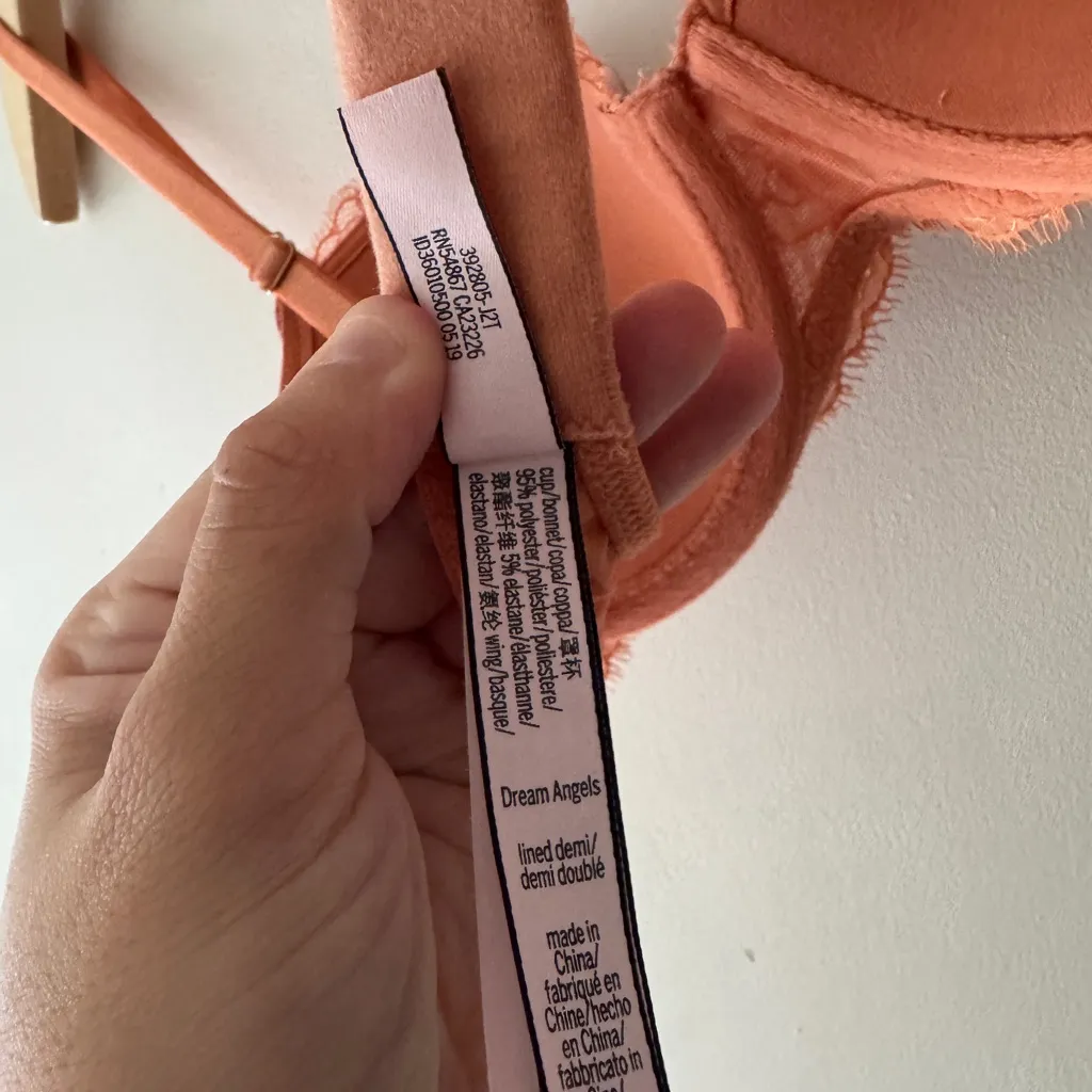 Victoria’s Secret Dream Angels Lined Demi Bra Gorgeous Floral Pattern - Image 7