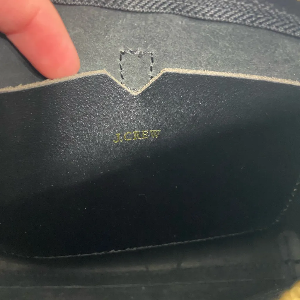 J. Crew women’s‎ black leather Parker crossbody magnetic zipper bag purse - Image 7