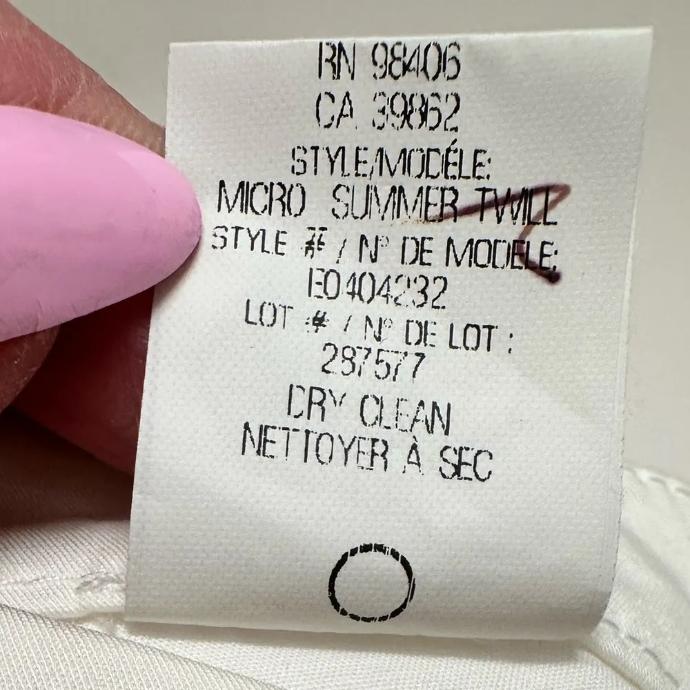 Theory MICRO Stretch Cotton Summer Twill Shorts Off-White 4 - Image 8