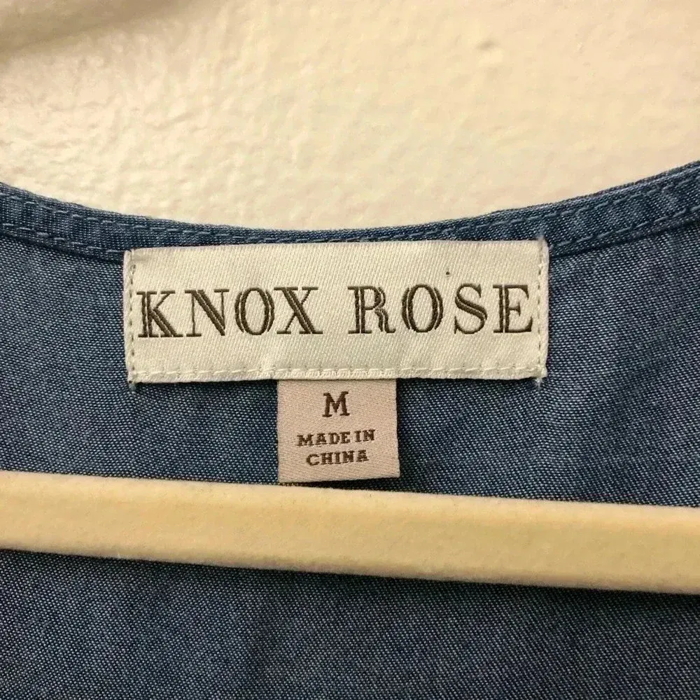 Knox‎ Rose Jean Tank Embroidered Floral Design - Size M - Image 5