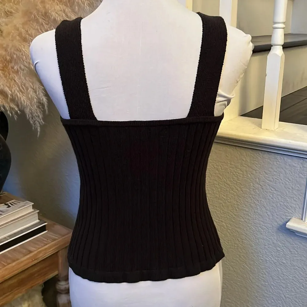Black Tilney Ribbed Sweater Tank Size XXS - Image 6