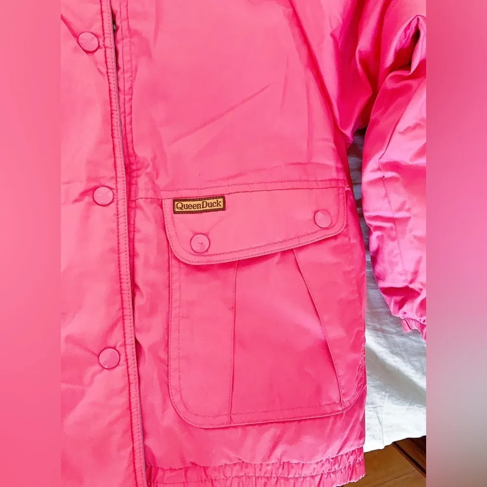 Queen duck Pink Nuptse Goose Down Jacket Winter Puffer Ski Coat L mountaineering Size L - Image 4