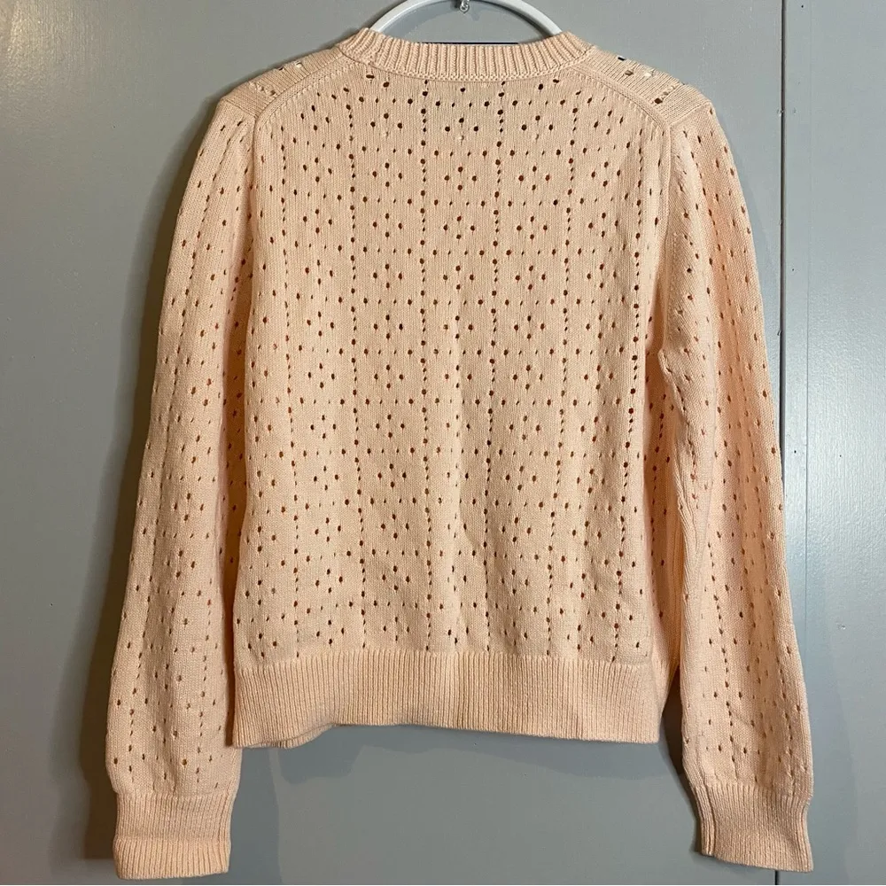 J. Crew Point Sur Blush Peach Pullover Sweater Tops Size XL - Image 2