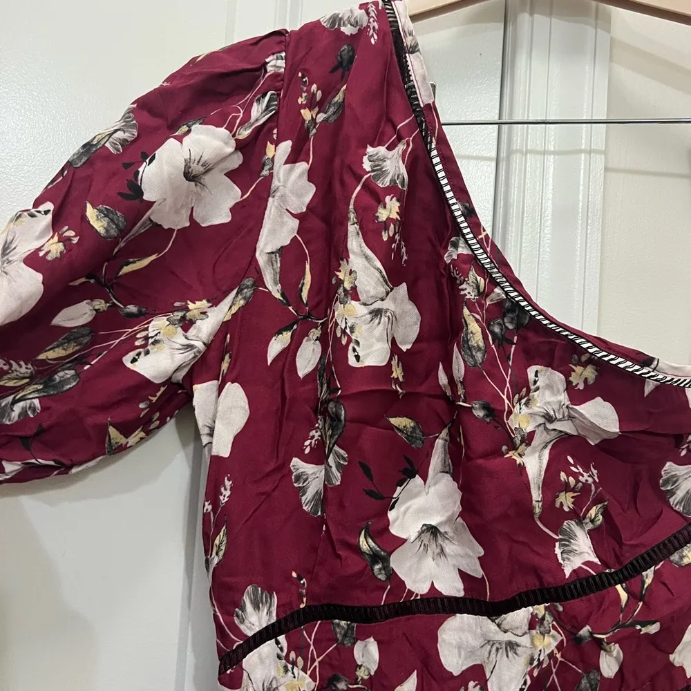 La Maison Talulah Burgundy Cannes Midi Dress Size XS $350 - Image 5