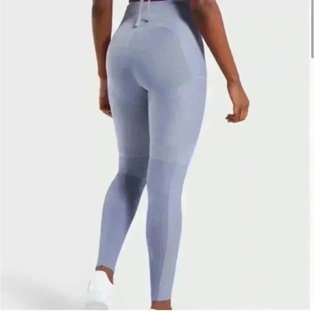 True Texture Workout Leggings in Periwinkle Steel Blue Medium - Image 2
