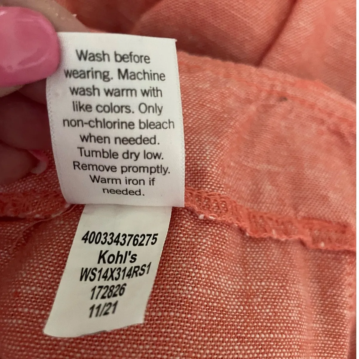 Sonoma‎ Women Linen Pants Tapered 12 Coral Beachy Coastal Casual Vacay Resort Orange - Image 11