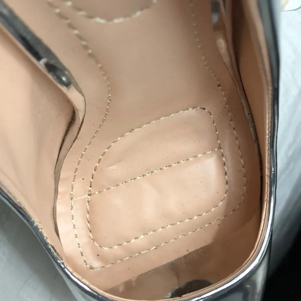 Size 5.5 J. Adams Verse Peep Toe silver Pumps - Image 7