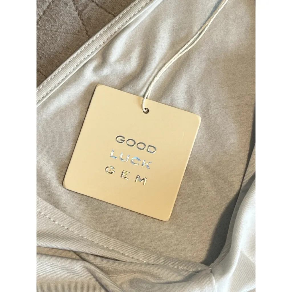 Good Luck Gem Blouse Womens M Glacier Gray V Neck Lightweight Gathered Front NWT - Image 7