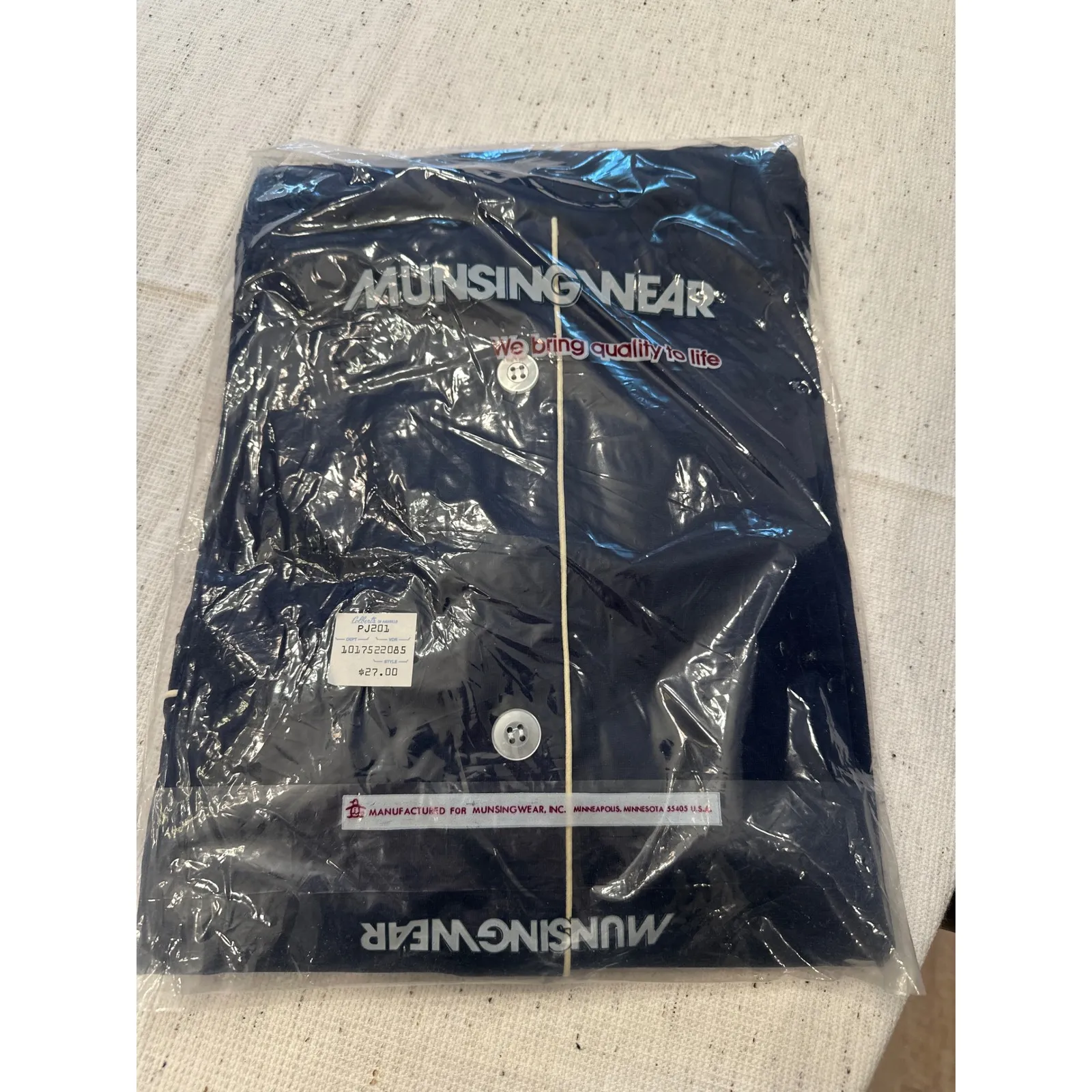 Munsingwear Sleepwear Pajamas Navy Mens Medium PJ Set NEW casual Black Size undefined - Image 2