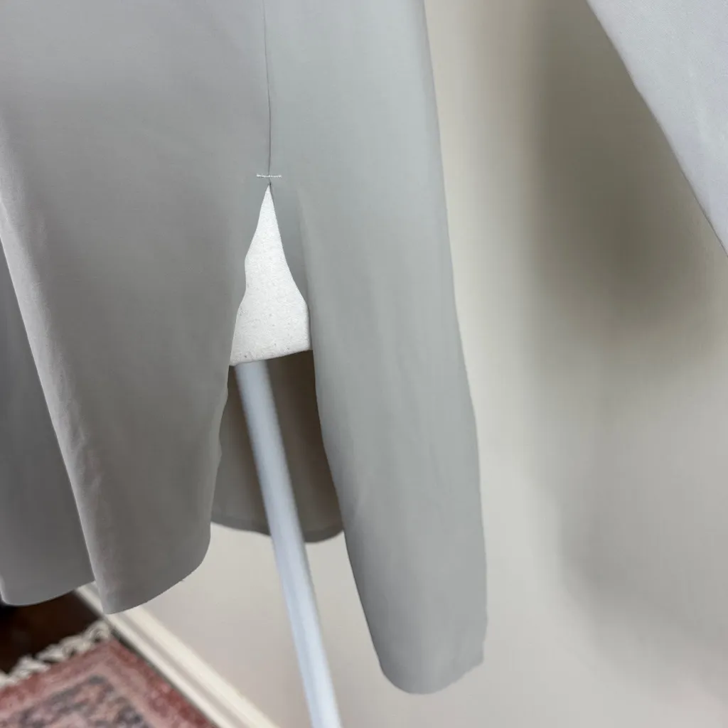 ADAY Something Borrowed‎ Shirt Nylon Stretch in Oyster Grey Size Large - Image 5