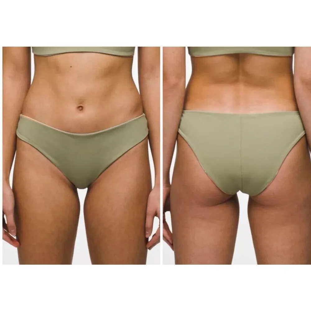 New! Prana Gemma Reversible Bikini Bottom Mirage Green Womens Size Large - Image 3