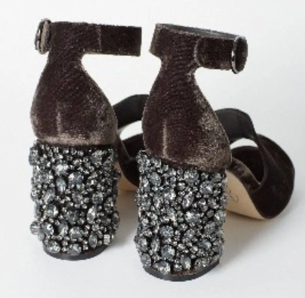 💕JOIE💕 Lafayette Velvet Heel Sandal In Coal - Image 4