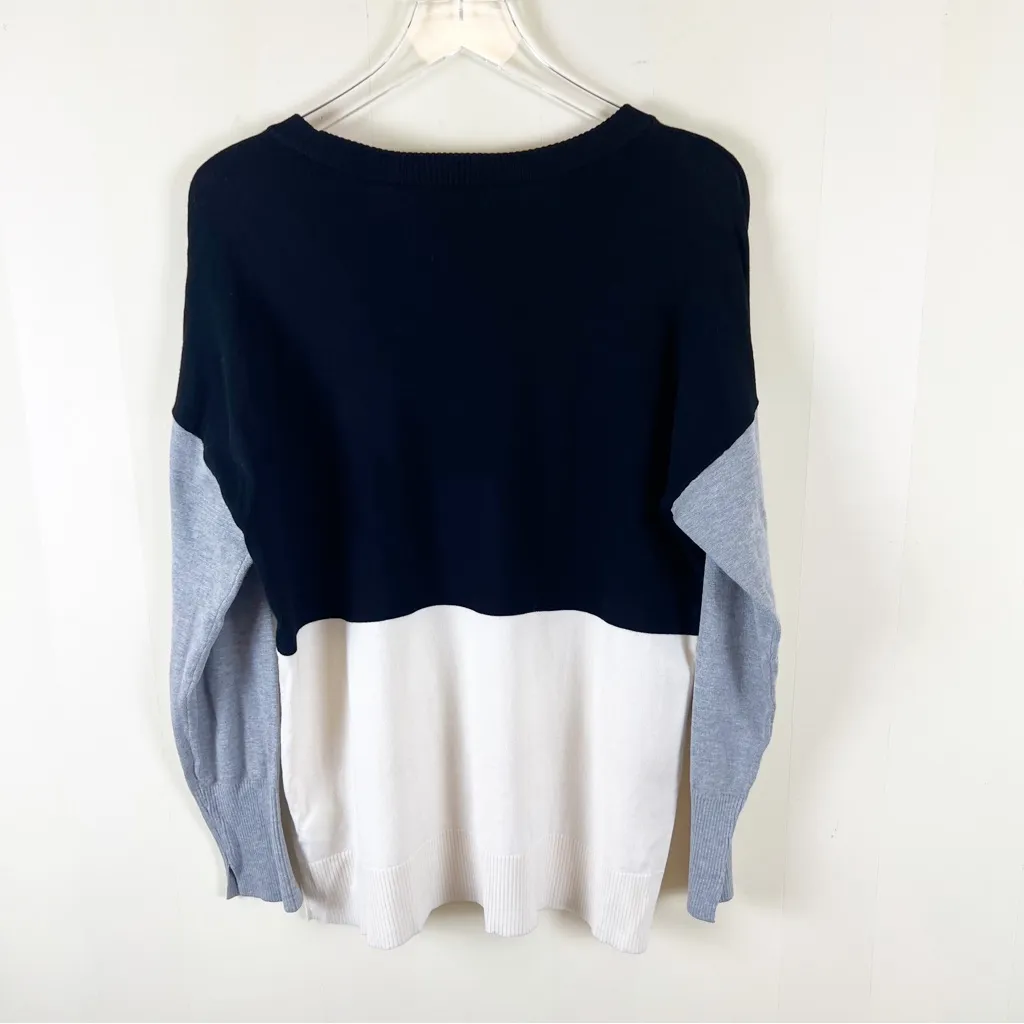 DKNY  Neutral Colorblock Knit Sweater - Image 2
