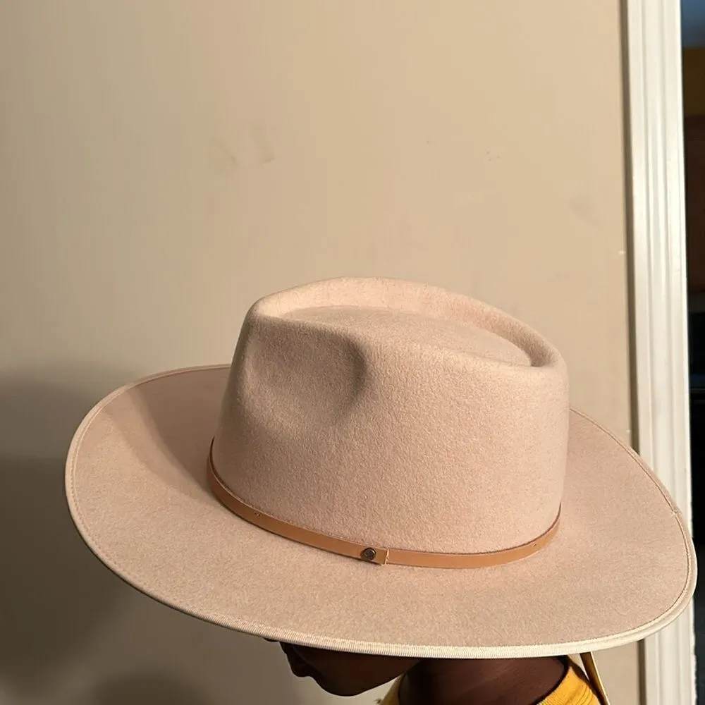 Will + Bear Cream Wool Fedora Unisex Hat(Size XL) Tan - Image 3