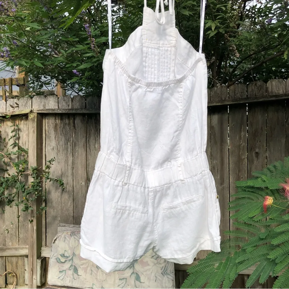 50% Off XOXO White Linen Romper w/pockets S - Image 7
