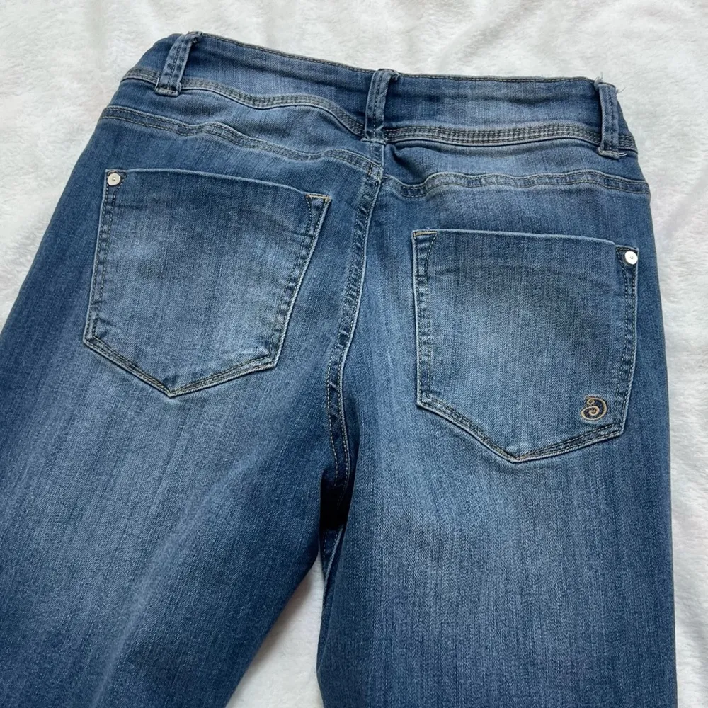 Indigo Rein Jean Womens 28 Juniors Size 9 Blue Distressed Skinny Jeans Mid Rise - Image 7