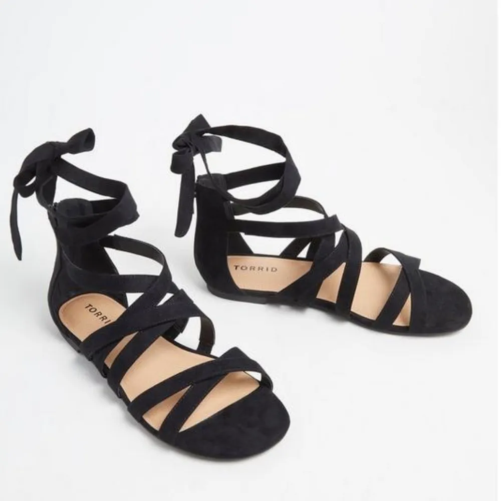 Torrid‎ Black Ankle Wrap Gladiator Sandal 12W - Image 2