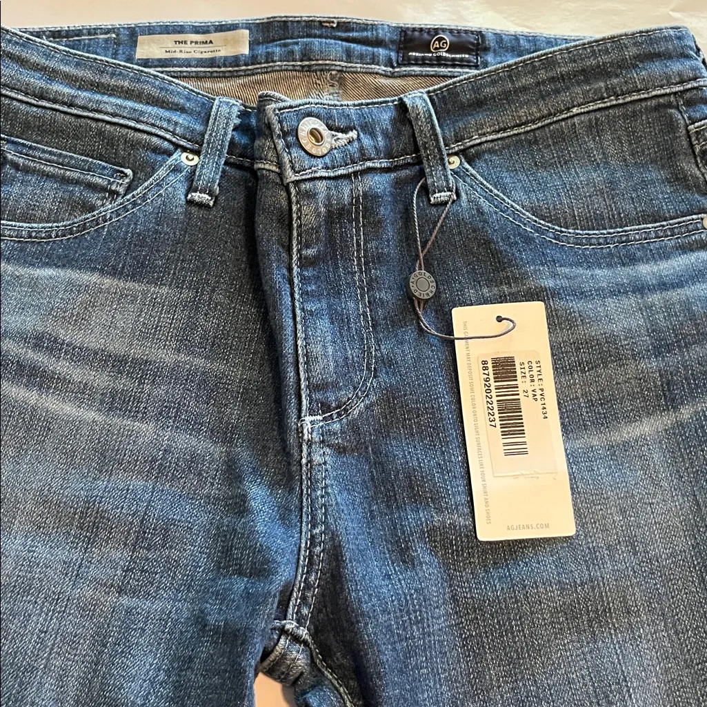 Ag Adriano Goldchmied The Prima Mid Rise Cigarette NWT Size 27 - Image 15