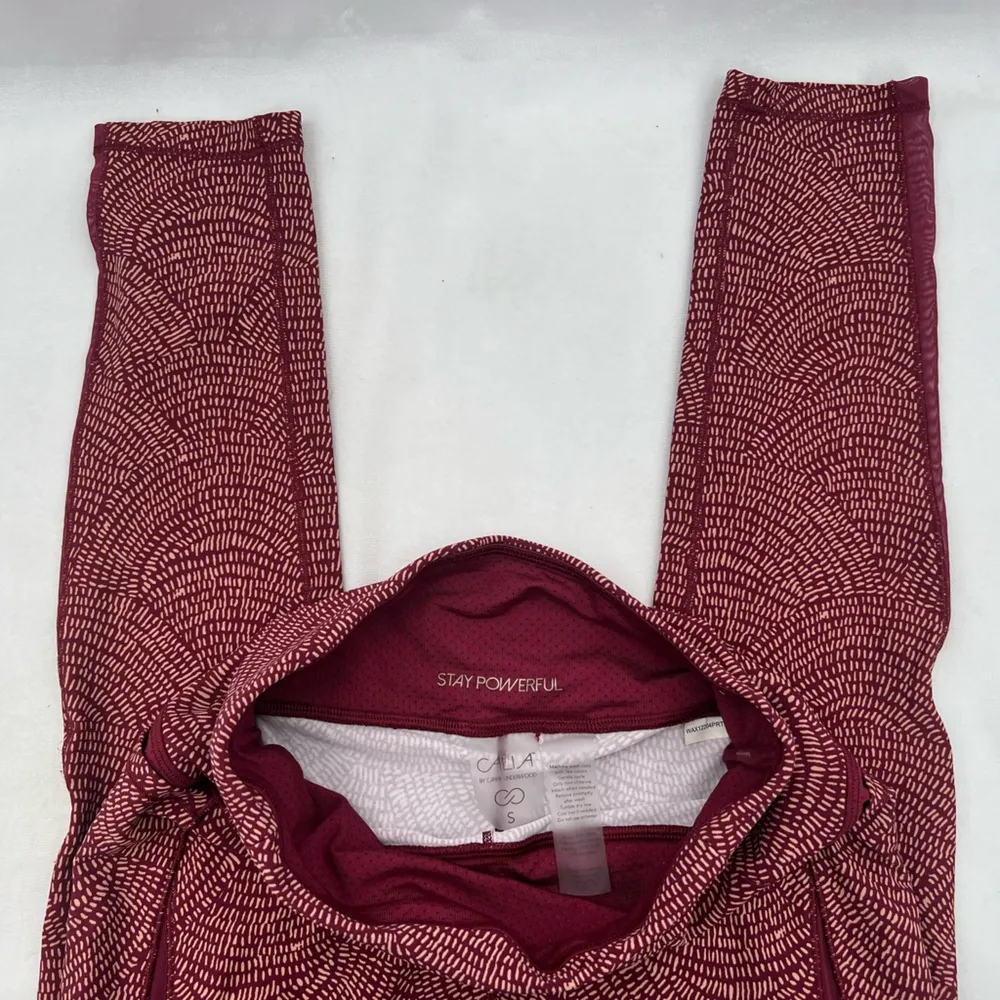 CALIA by Carrie Underwood Womens Energize High Rise Tight Leggings S Red - Image 5