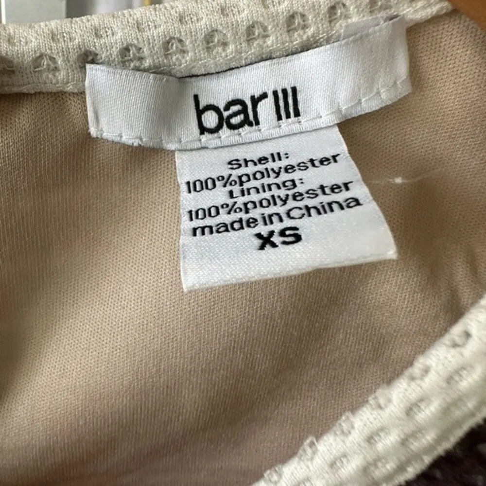 Bar III Y2K Floral Color Block Mod Artsy Retro Perforated Crop Tank Top XS - Image 5