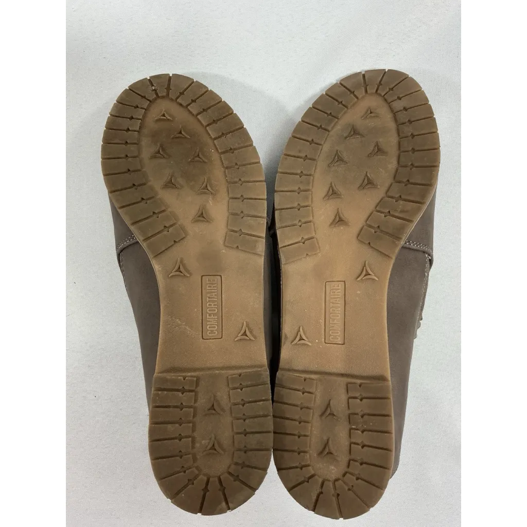 Womans Comfortaire Duffy Slipon Flat Shoes 10 M Taupe Memory Foam Brown - Image 7