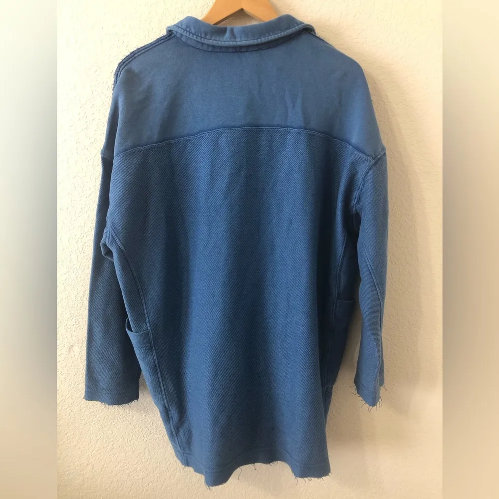 NWOT Free People Willow Polo Shirt in Rinsed Cobalt - Size XS - Image 4