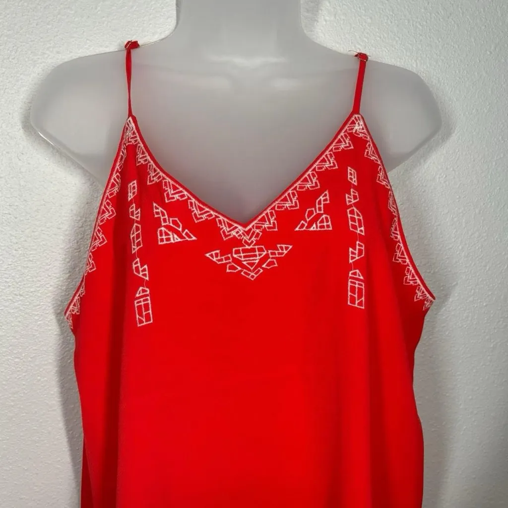 Blu Pepper Orange Boho Embroried Dress Size Large - Image 5