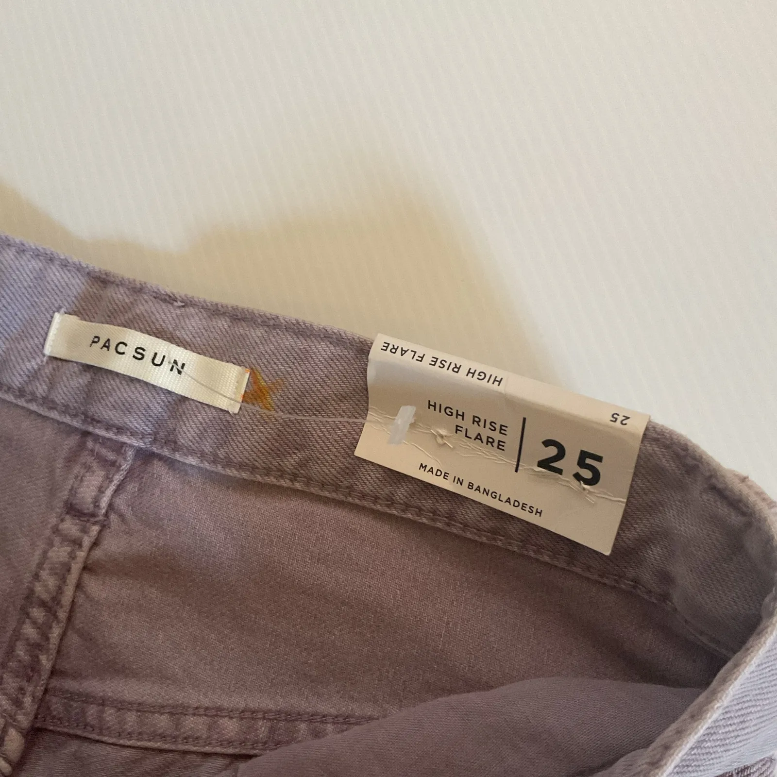 PacSun Women’s High Rise Flare Jeans Purple Size 25 42” Inseam NWT Y2K Retro - Image 4