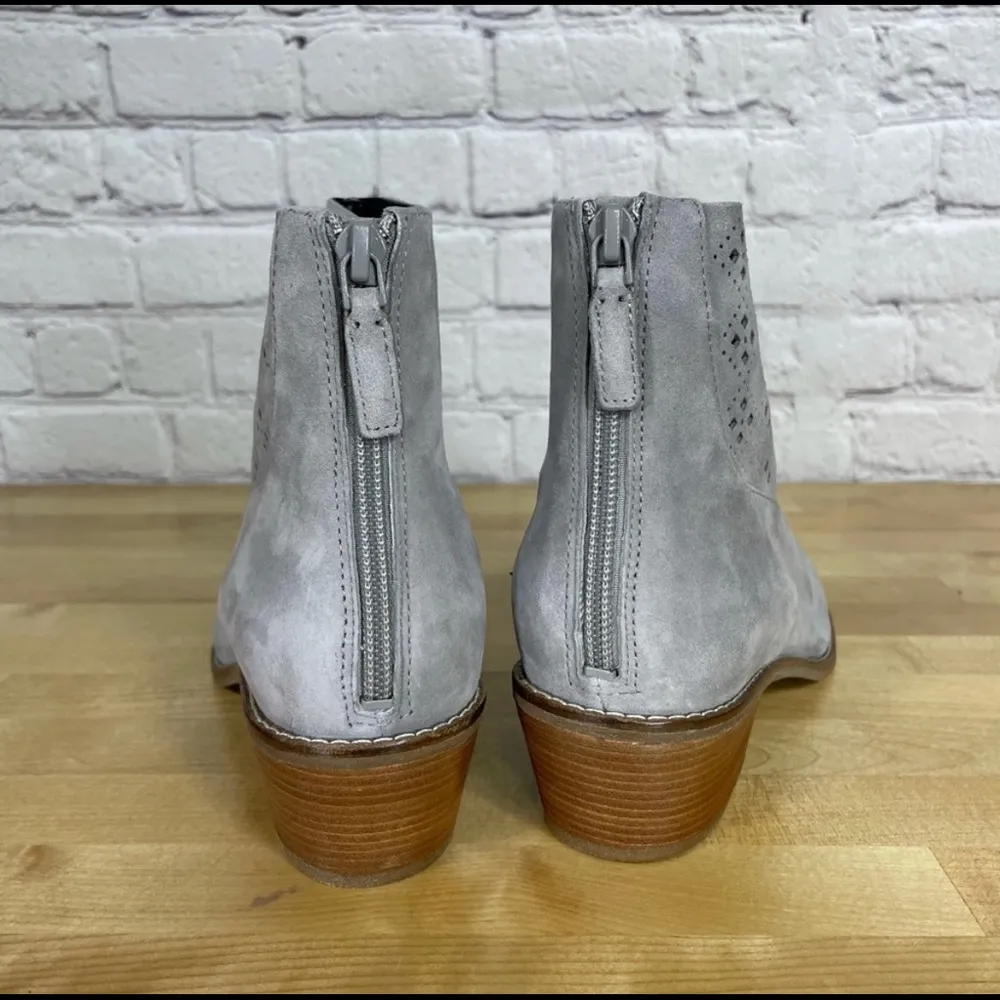 Cole Haan Grey Suede Jayne Lasercut Ankle Booties NWT - Image 6