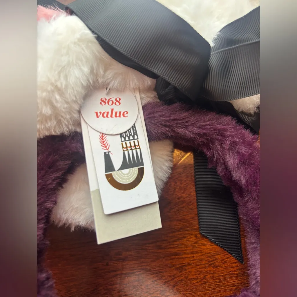 🩷🩷BP. Plush Burgundy and White and pink Earmuffs and Scarf Set🩷🩷 Purple - Image 4