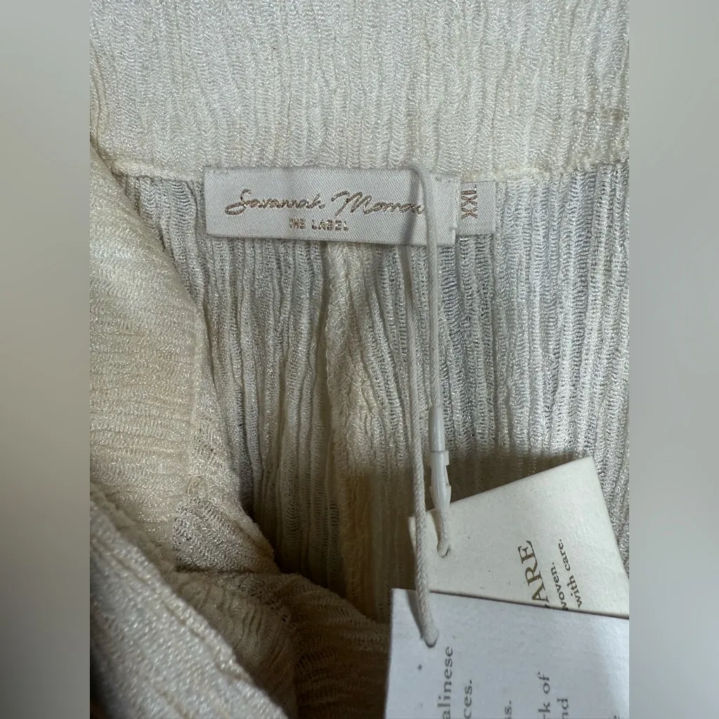NWT Savannah Morrow Vera Pant In Cream Size XXL - Image 5