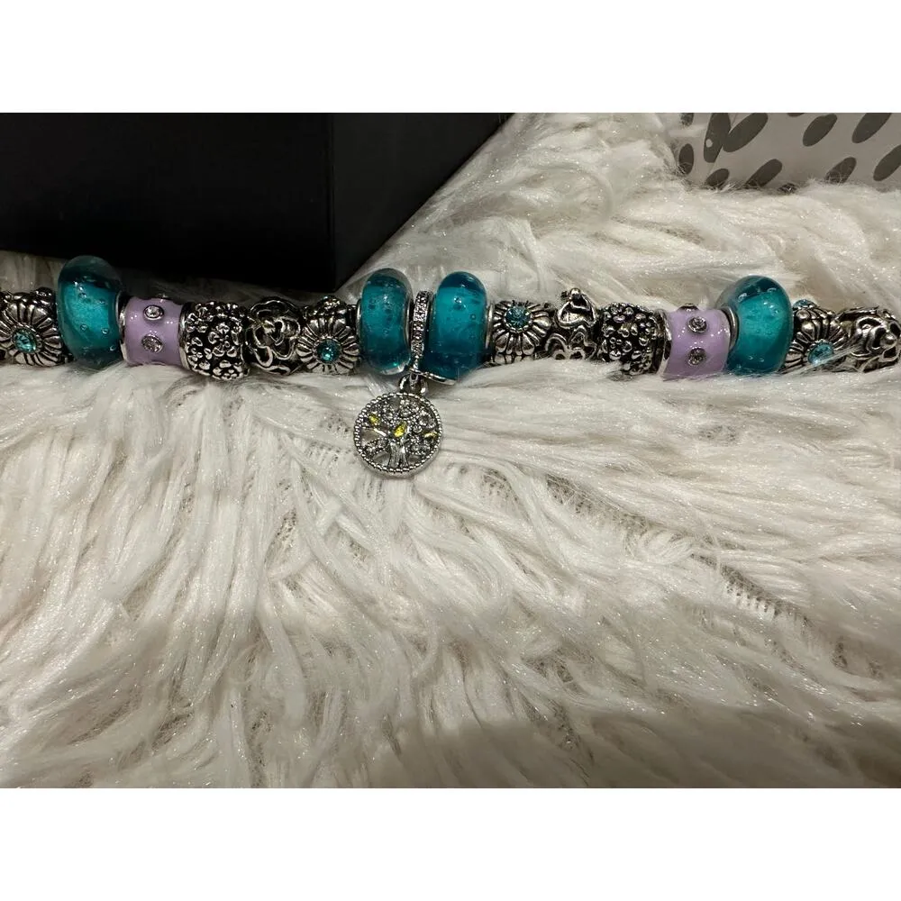 NIB: Bon voyage charm bracelet Silver - Image 2