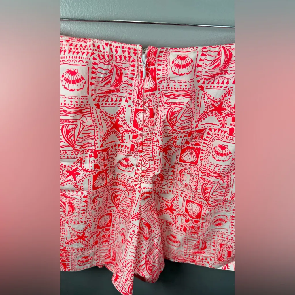 Lilly Pulitzer Women's Alicent Mini Skort Seaside Harbour Mizner‎ Red Size 16 - Image 4