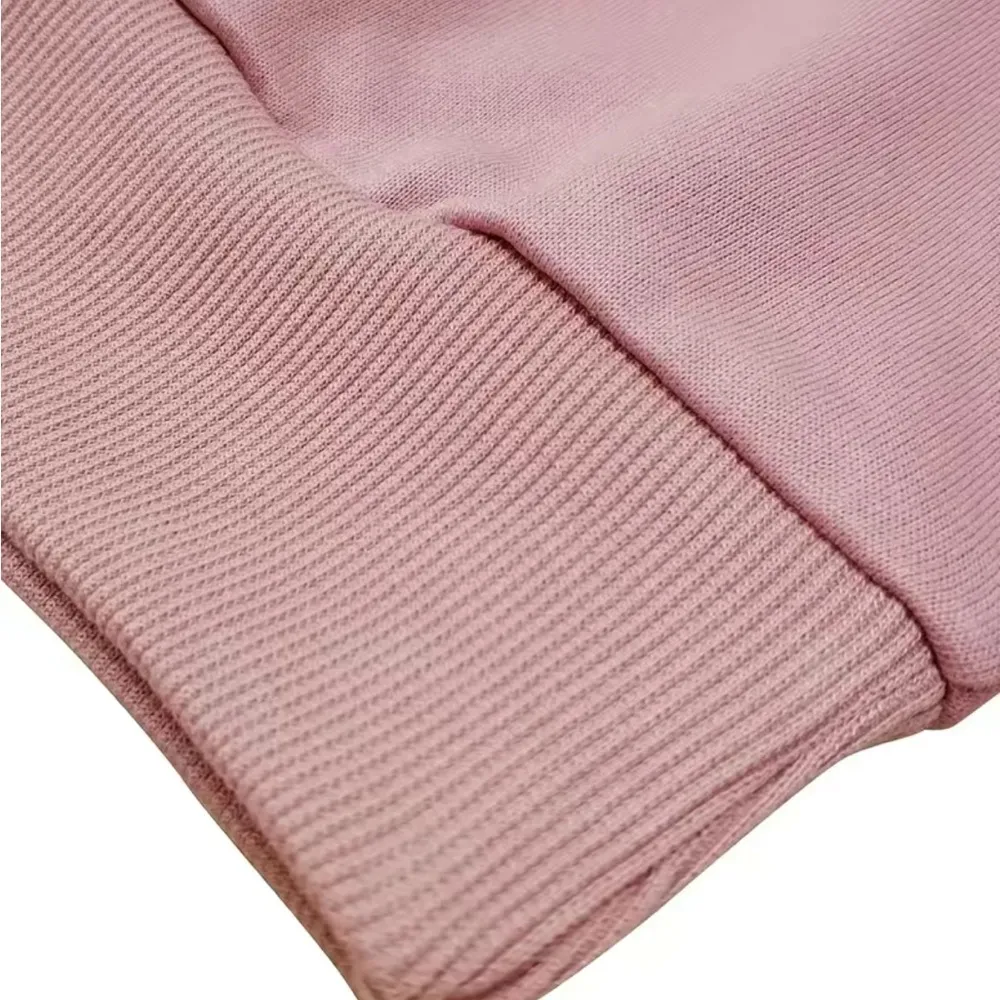 NEW Halloween Cat Pink Casual Crew Neck Sweatshirt Size L - Image 5