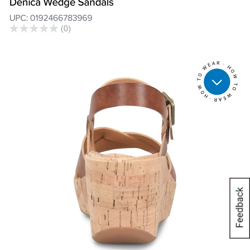 Korks denica wedge sandals size 10 - Image 3