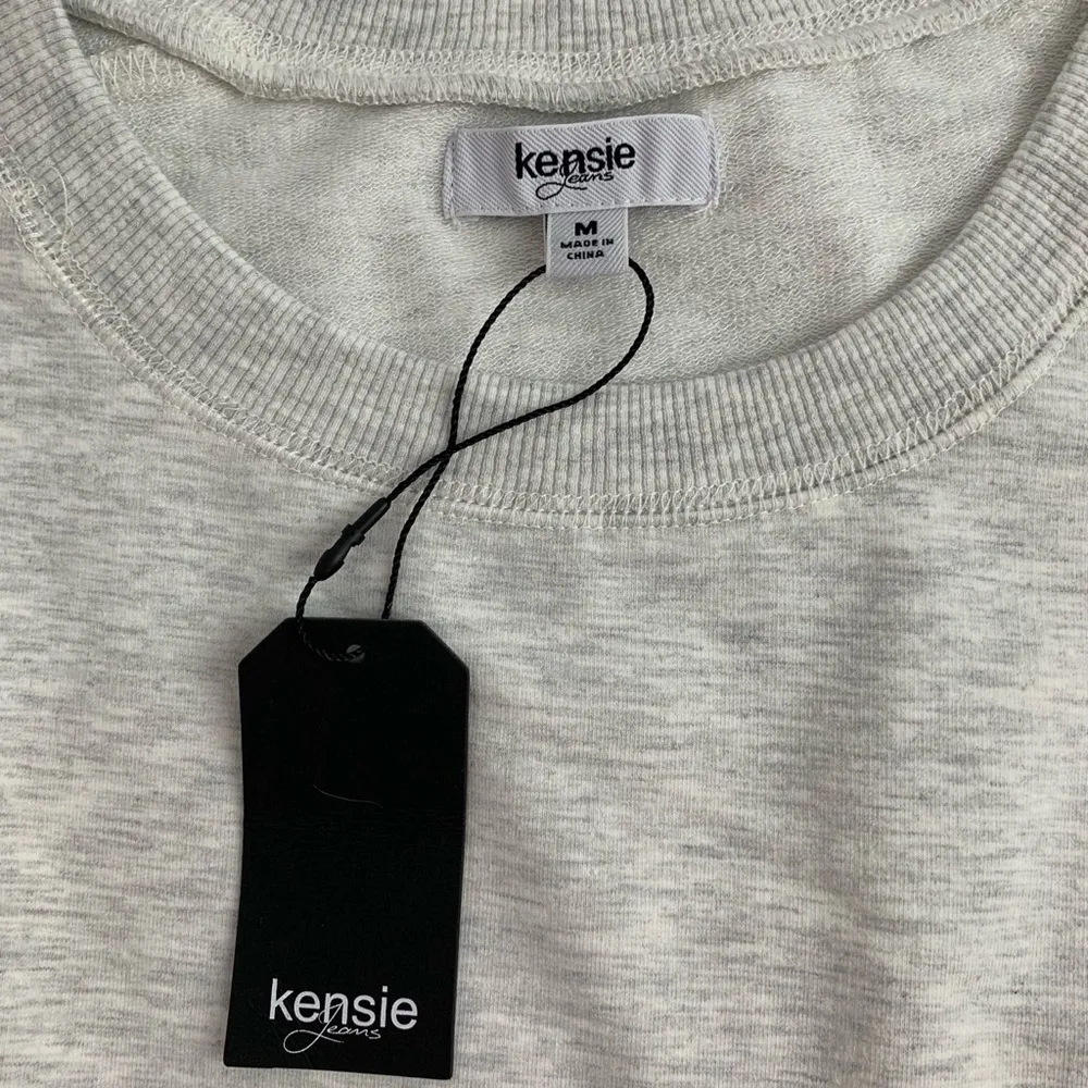 Kensie Poplin Sleeve Sweatshirt Size M - Image 8