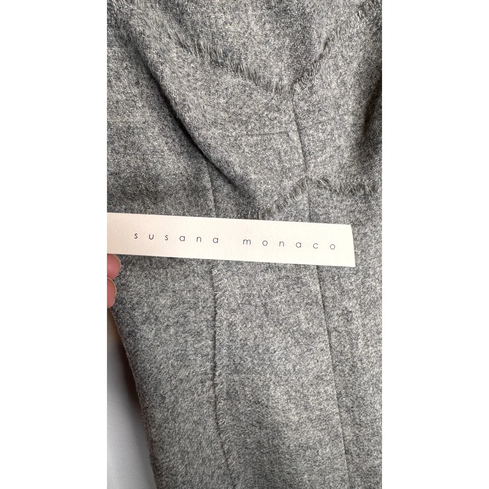 2000s Susana Monaco Lambswool Gray Sheath Dress Fall Hoilday Sz 2 - Image 10