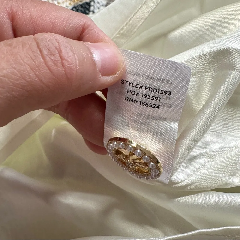 NWT Lulus Uniquely Posh Beige Tweed Sequin Lurex Short Sleeve Mini Dress Size L Gold Size L - Image 14