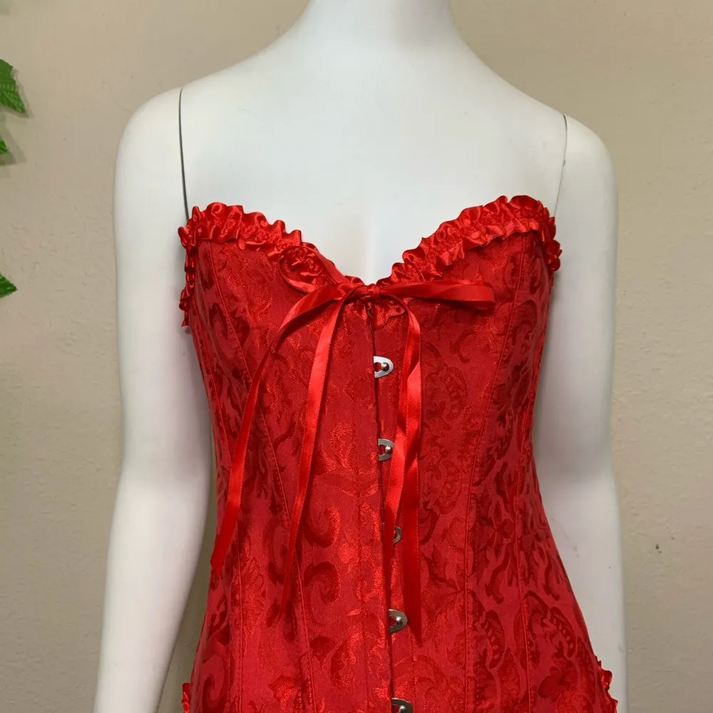 Corset Red Festival New Valentine’s Festival Sexy Size undefined - Image 7