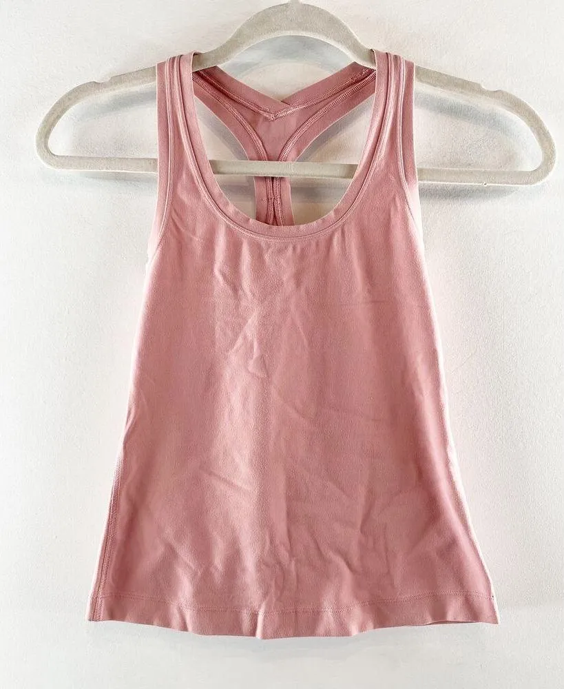 Lululemon Cool Racerback Tank Top Racing Length Pink 4 - Image 3