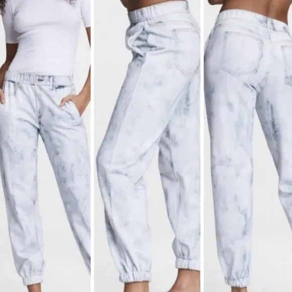 Rag & Bone Miramar Sweatpants Faux Jeans Jogger Acid Wash size XS - Image 2
