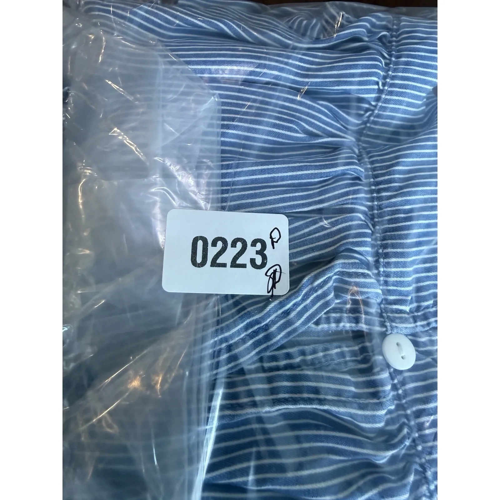 SO Womens Large Chambray Tiered Cropped Blouse Top Preppy Boho Going‎ Out - Image 9