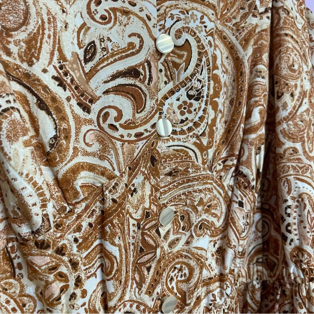 Lane Bryant Tiered Maxi Dress Windmark Paisley Button Down Tank Cotton Size 18 - Image 5